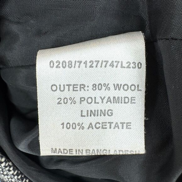 HOBBS Gray Tweed Wool Pleated Dark Academia Fit & Flare Belted Skirt Size 10 - Picture 6 of 6